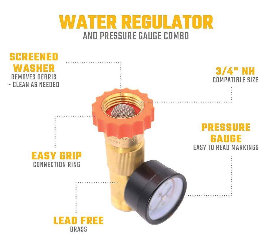 Water Regulator Gauge Combo  L